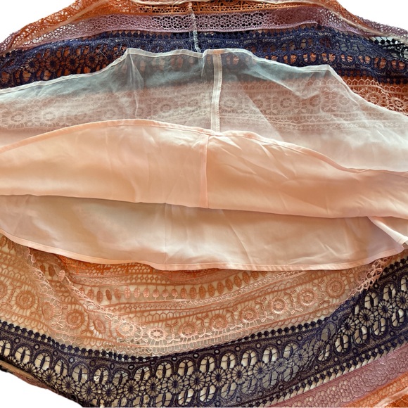 Maeve beautiful orange blue fully lined dress. Size 8. - Picture 5 of 14